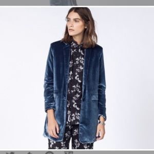 Blue velvet blazer from Wildfang